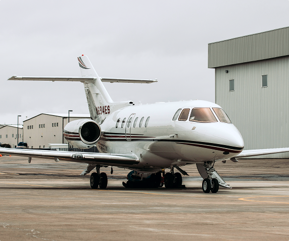 luxury private jet on the tarmac
